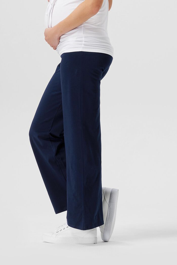 Pantaloni in jersey premaman, cotone biologico, NIGHT BLUE, detail image number 2