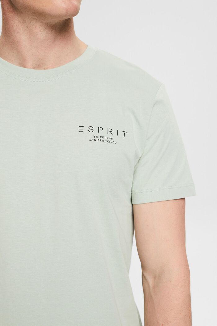 T-shirt in jersey con stampa del logo, LIGHT KHAKI, detail image number 0