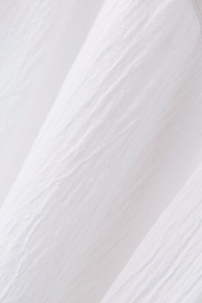 Blusa strutturata in cotone, WHITE, detail image number 6