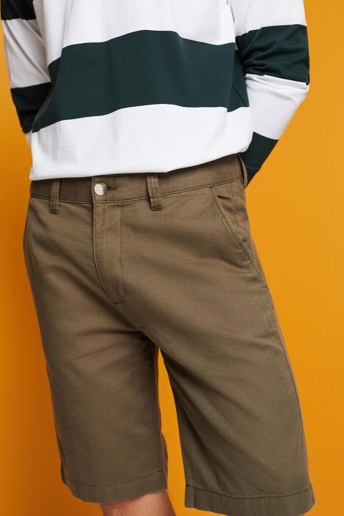 Pantaloncini stile chino, DUSTY GREEN, detail image number 2
