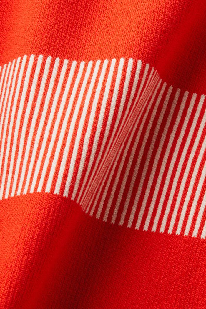 Pullover a righe in maglia a coste, RED, detail image number 5