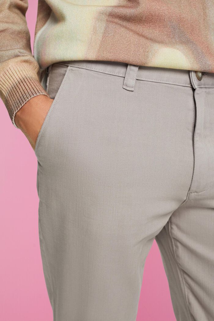 Pantaloni in cotone, taglio ampio tapered, LIGHT GREY, detail image number 2