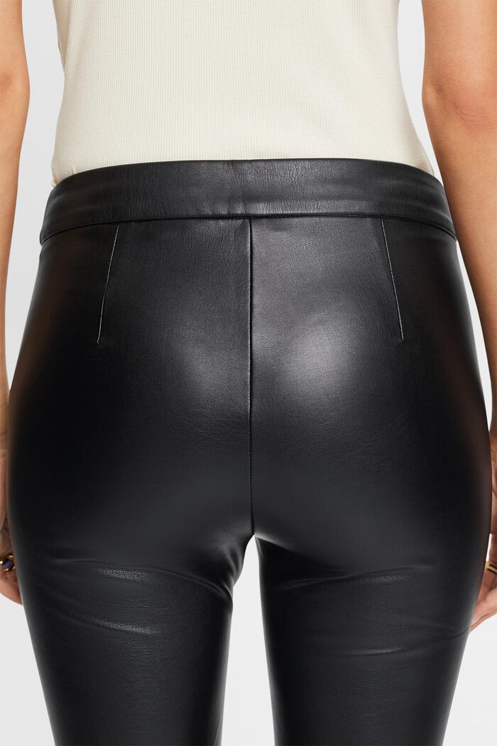 Pantaloni in similpelle, BLACK, detail image number 4