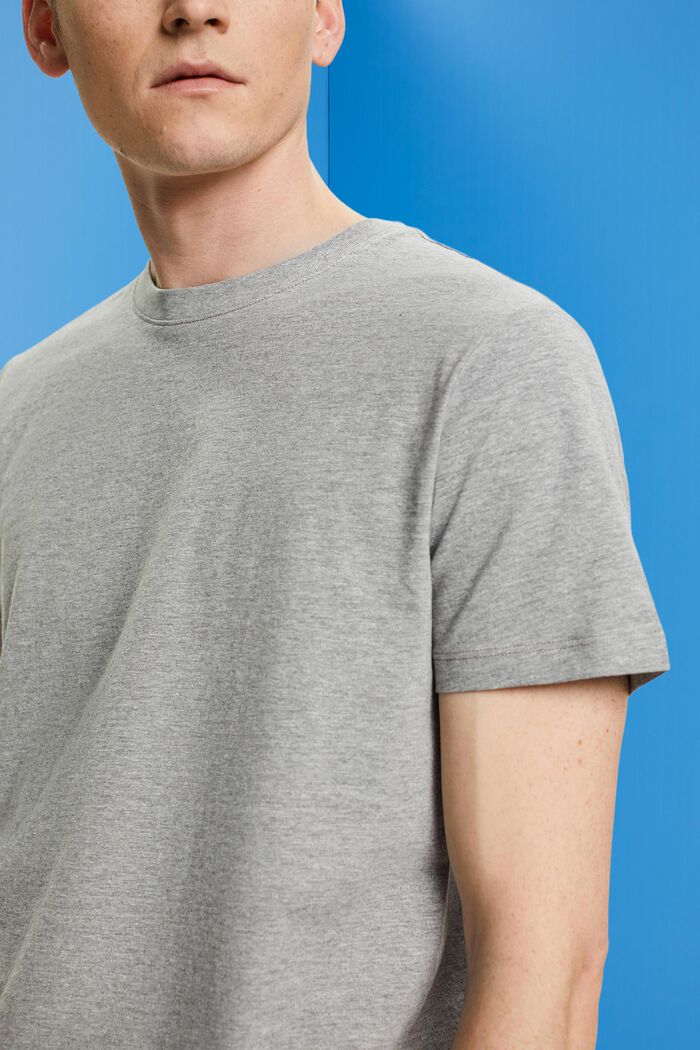 T-shirt slim fit con girocollo, MEDIUM GREY, detail image number 2