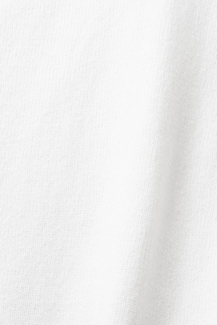 Pullover in cotone e lino, WHITE, detail image number 5
