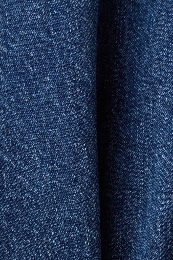Jeans dritti retrò a vita alta, BLUE MEDIUM WASHED, detail image number 5