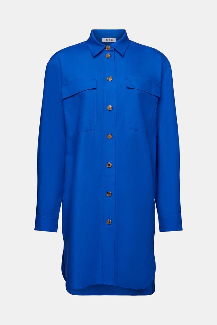 Camicia button-up oversize, BRIGHT BLUE, detail image number 6