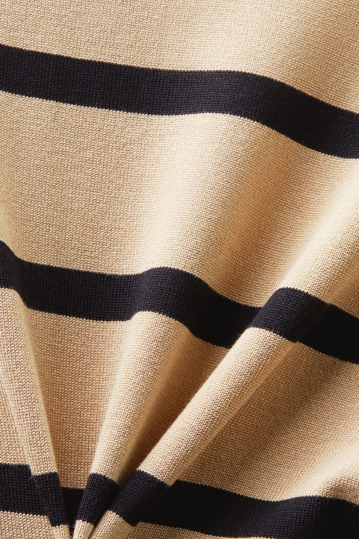 Abito oversize in maglia a righe, LIGHT BEIGE, detail image number 4