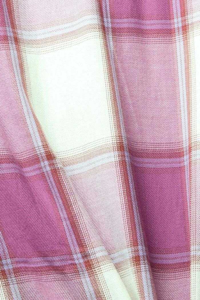 Blusa in cotone a quadri, LILAC, detail image number 1