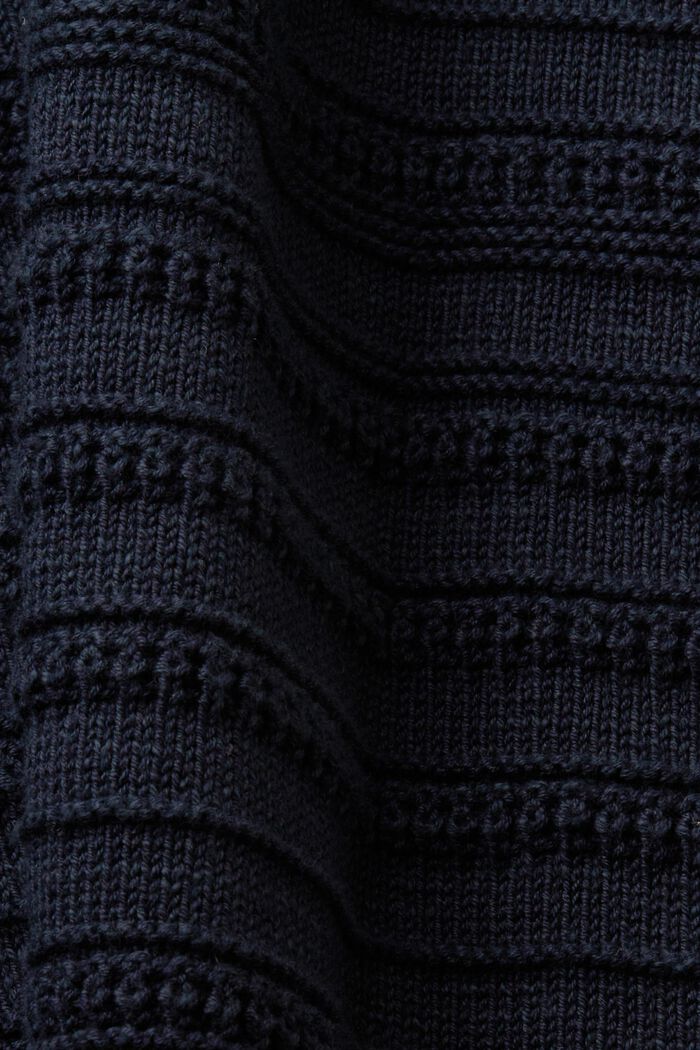 Pullover in cotone strutturato, NAVY, detail image number 5