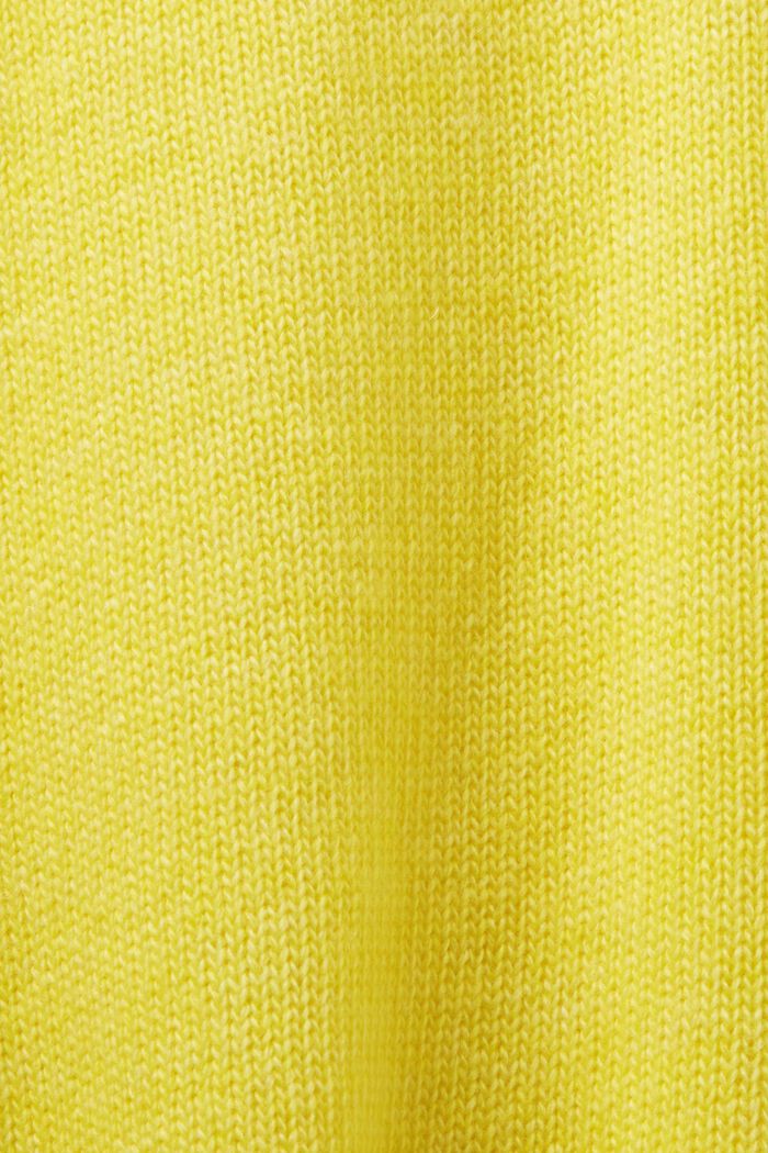 Pullover con collo a lupetto in misto lana, PASTEL YELLOW, detail image number 5