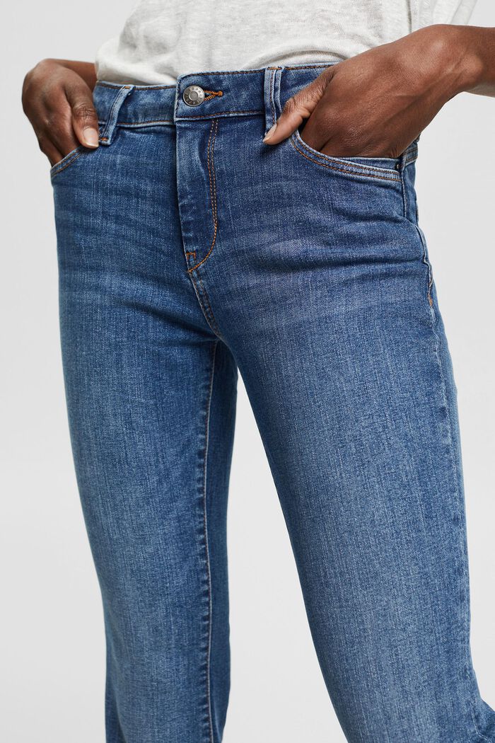 Jeans bootcut in cotone biologico, BLUE MEDIUM WASHED, detail image number 0