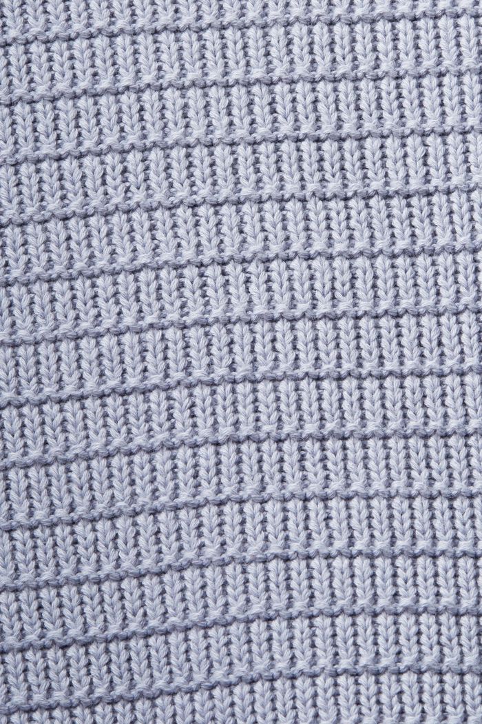 Pullover in maglia di cotone strutturata, LIGHT BLUE LAVENDER, detail image number 5