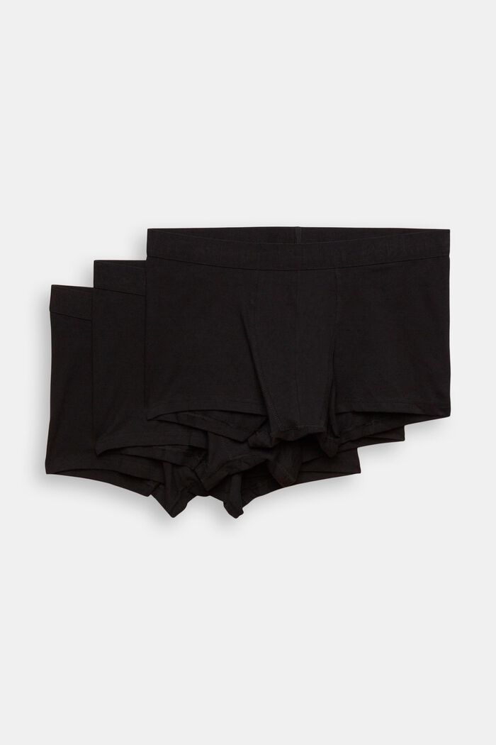 Shorts da uomo corti in cotone elasticizzato, confezione multipla, BLACK, detail image number 1