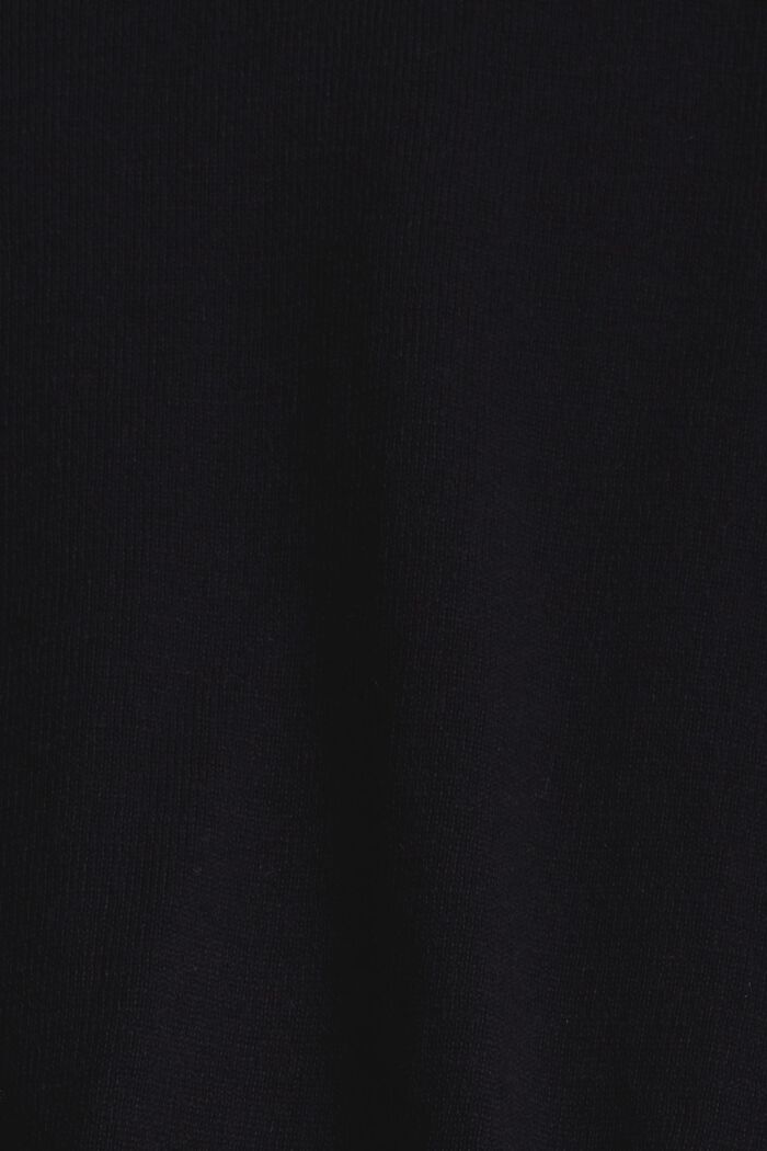 Pullover in maglia di cotone, BLACK, detail image number 1