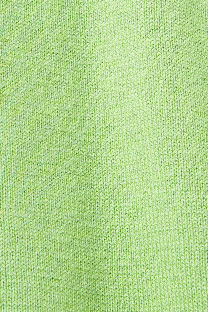 Maglione a maniche corte, misto cotone, GREEN, detail image number 5