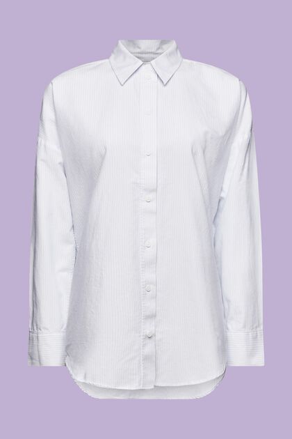 Camicia di cotone a righe oversize