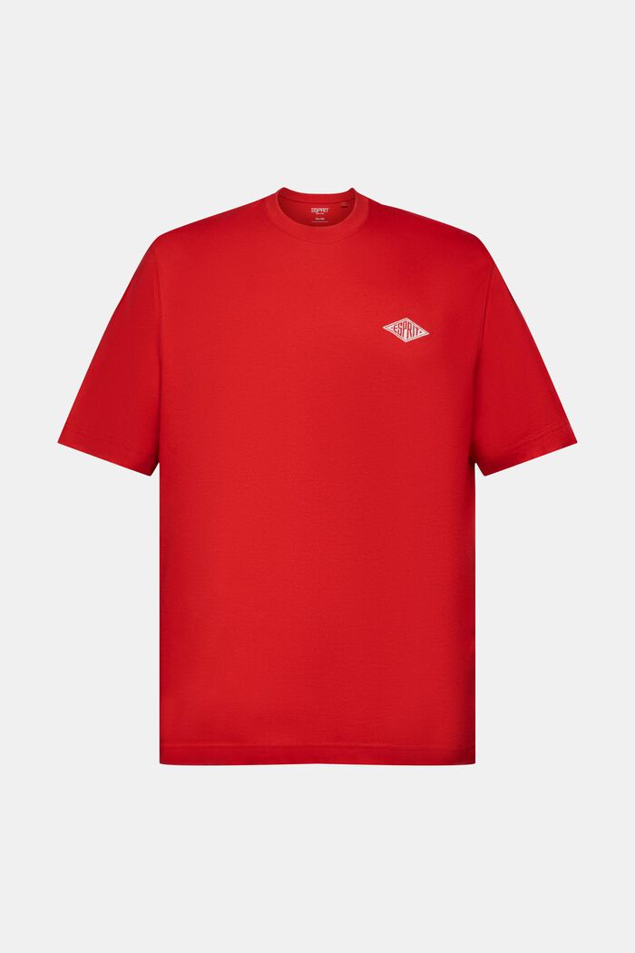 T-shirt a maniche corte con logo, DARK RED, detail image number 5