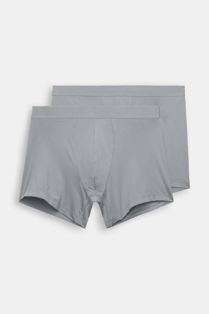 Shorts da uomo lunghi in microfibra elasticizzata, confezione multipla, DARK GREY, detail image number 2