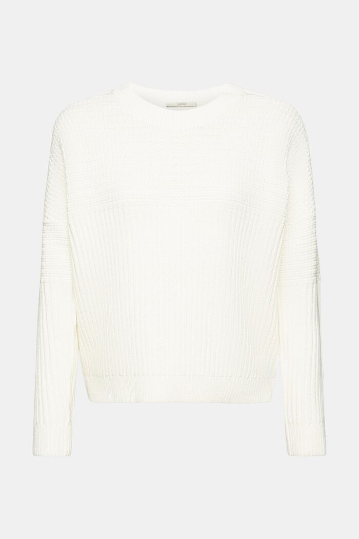 Pullover in maglia chunky, OFF WHITE, detail image number 6