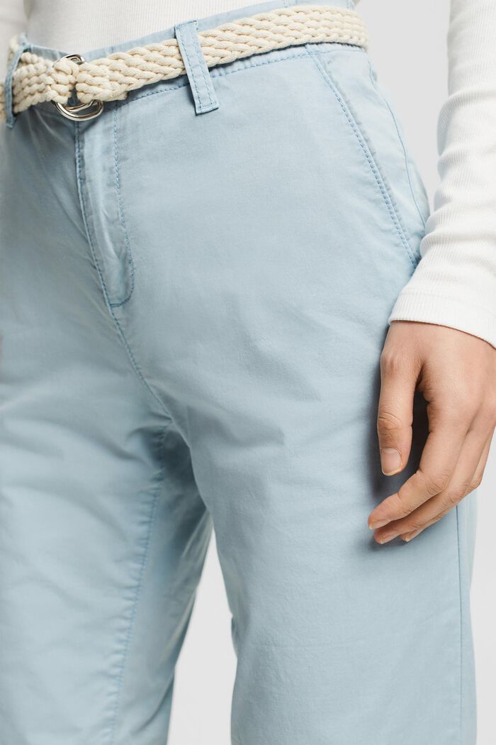 Pantaloni chino con cintura intrecciata, GREY BLUE, detail image number 2