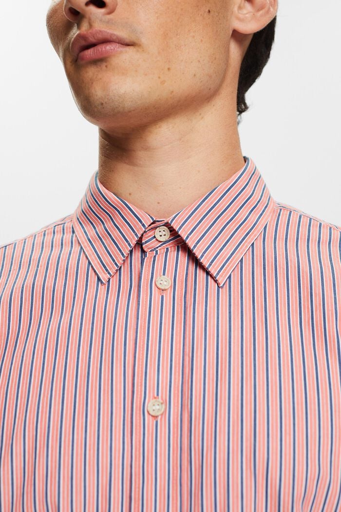 Camicia a righe, 100% cotone, CORAL RED, detail image number 1