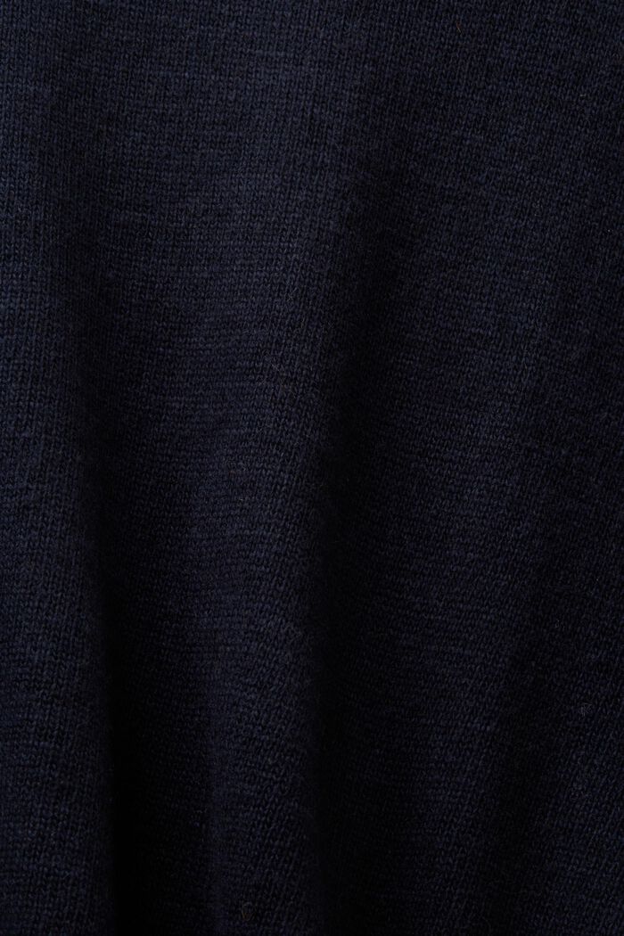 Pullover con collo a lupetto in misto lana, NAVY, detail image number 5