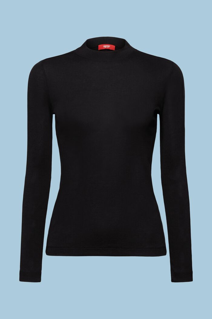 Top a maniche lunghe in jersey, BLACK, detail image number 6