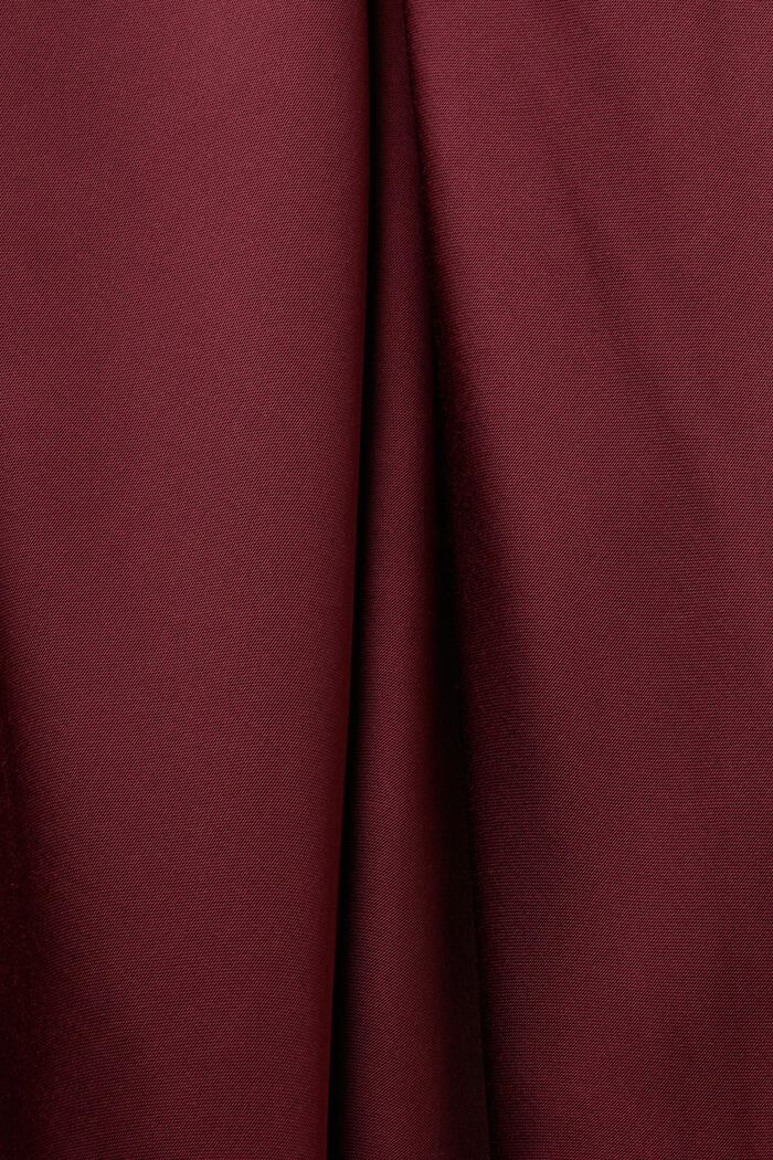Gonna midi in raso, BORDEAUX RED, detail image number 5