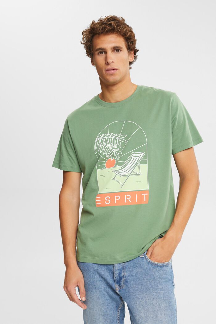 T-shirt in jersey con stampa